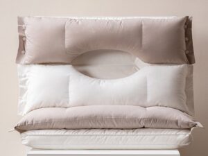 Flixsleeps Cotton Neck Pillow Sleeping Pillow Double-layer Removable Pillow Core