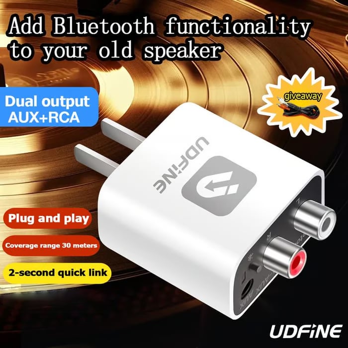 UDFINE Bluetooth 5.4 Receiver – Upgrade Old Speakers to Wireless Audio