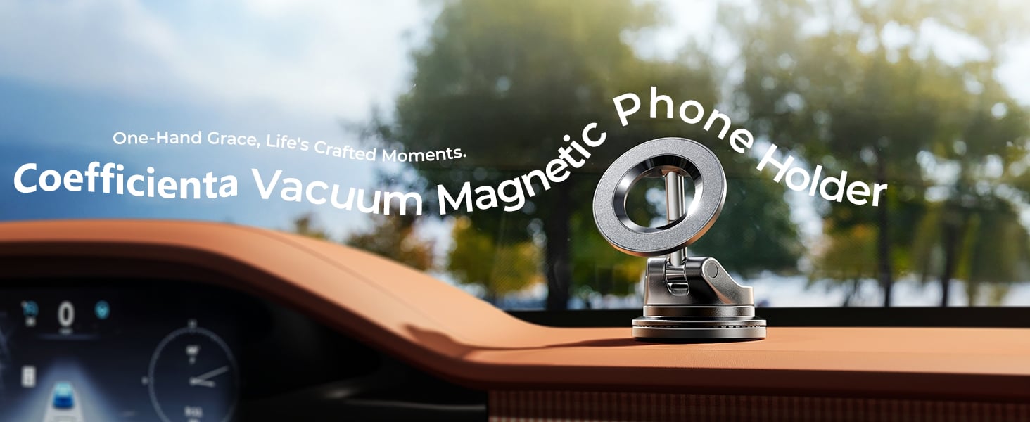 🔥 Retractable Car Phone Mount - 360° Magnetic Holder